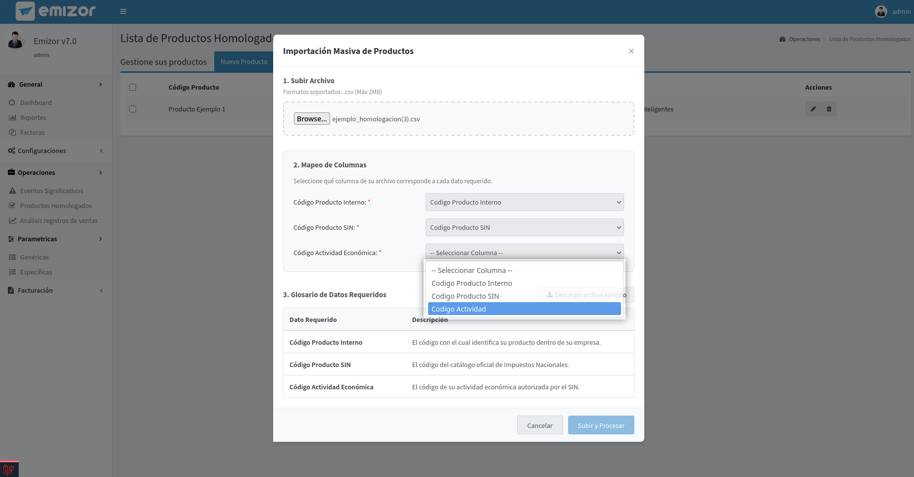 Import Modal - Upload File