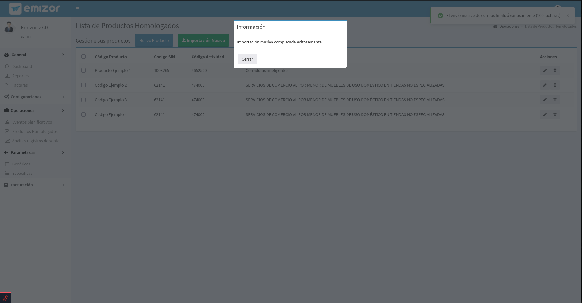 Import Modal - Column Mapping